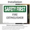 Signmission Fire Extinguisher OSHA Safety First Sign, Vinyl Decal, 10in W x 7in L, 2PK OS-2PACK-SF-D-710-L-10618 - alternate 5